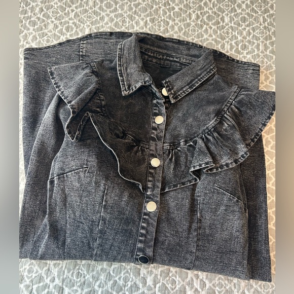 🖤Denim Ruffle Dress🖤 - Picture 7 of 7